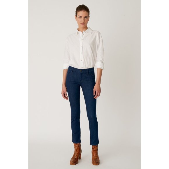 NWT Mih Jeans Paris Mid Rise Cropped Slim Rinse 28 - Picture 1 of 13